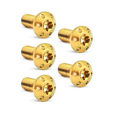 Arlen Ness Titanium Rotor Bolts Kits, Gold - 5/16"-18 x 7/8" (Front) Brake Rotor Bolt Kits Arlen Ness
