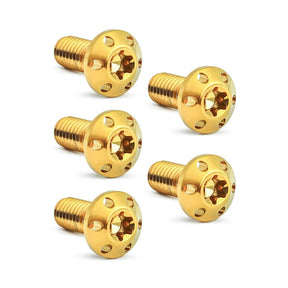 Arlen Ness Titanium Rotor Bolts Kits, Gold - 5/16"-18 x 7/8" (Front) Brake Rotor Bolt Kits Arlen Ness