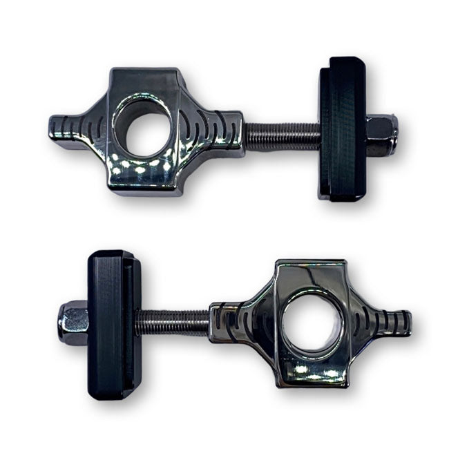 Bare Knuckle Performance, axle adjuster kit. FXD logo WHEEL AXLES ADJUSTERS Bare Knuckle Performance