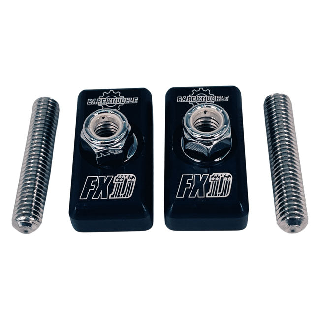 Bare Knuckle Performance, Axle adjuster plate kit. FXD logo WHEEL AXLES ADJUSTERS Bare Knuckle Performance