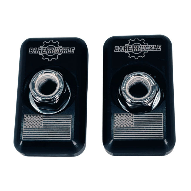 Bare Knuckle Performance, Axle adjuster plate kit. US flag WHEEL AXLES ADJUSTERS Bare Knuckle Performance