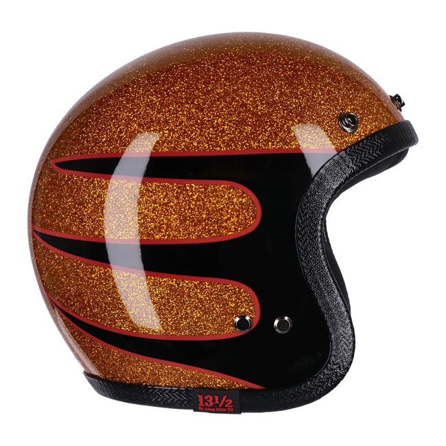 13 1/2 Skull bucket helmet Superior metal flake HELMETS 13 And A Half Company