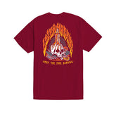 Loser Machine On Fire T Shirt Burgundy T-Shirt Loser Machine Company