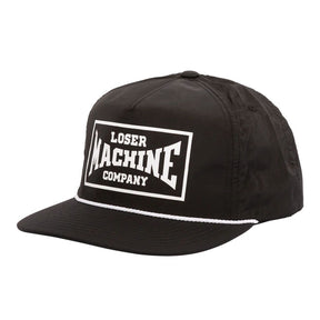 Loser Machine Too Hard Hat Cap Black Caps Loser Machine Company