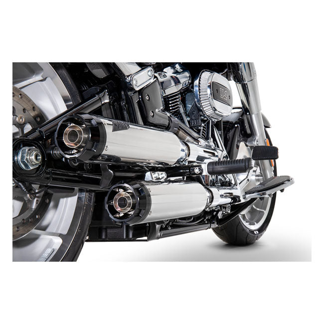 Zard Overlapped Slip On Muffler Hd Breakout Fat Boy M8 Polished E4/E5 Exhaust Slip-Ons And Mufflers Zard