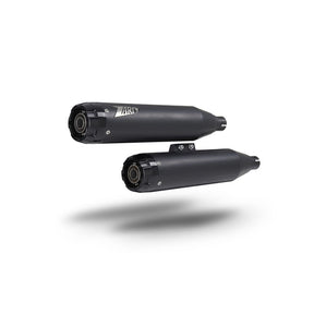 Zard Overlapped Slip On Muffler Hd Softail M8 Black E4/E5 Exhaust Slip-Ons And Mufflers Zard