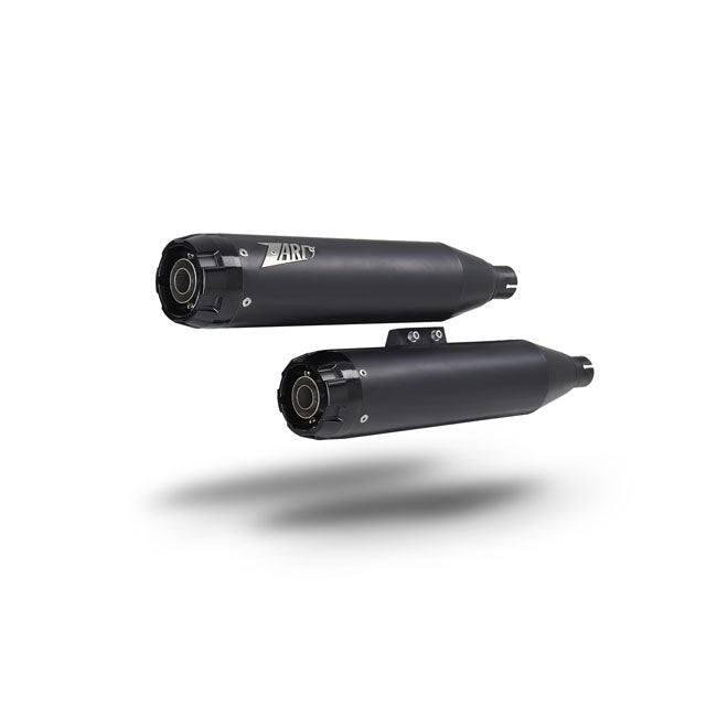 Zard Overlapped Slip On Muffler Hd Softail M8 Black E4/E5 Exhaust Slip-Ons And Mufflers Zard