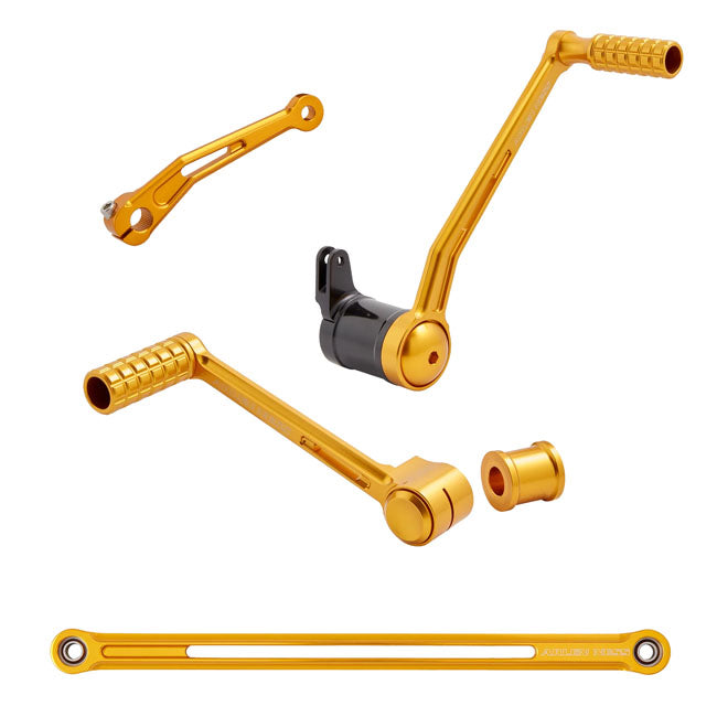 Arlen Ness Speedliner Foot Control Kit, Gold - Touring Shifter Rods And Parts Arlen Ness