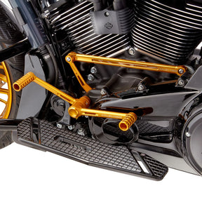 Arlen Ness Speedliner Foot Control Kit, Gold - Touring Shifter Rods And Parts Arlen Ness