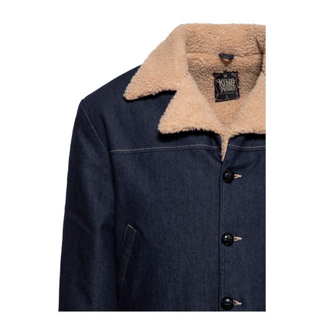 King Kerosin Jeans Jacket Dark Blue Wash Jackets Male King Kerosin