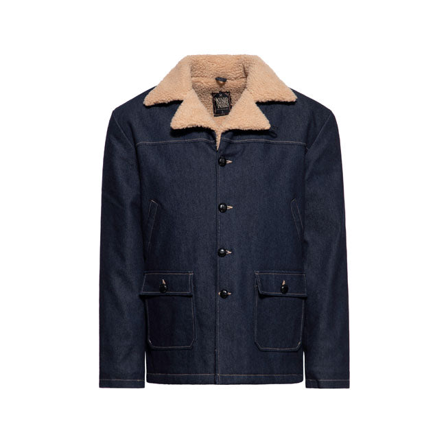 King Kerosin Jeans Jacket Dark Blue Wash Jackets Male King Kerosin