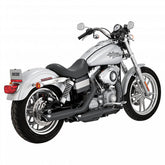 Vance & Hines Slip-On Twin Slash 3, Black - 18+ Softail Exhaust Slip-Ons And Mufflers Vance & Hines