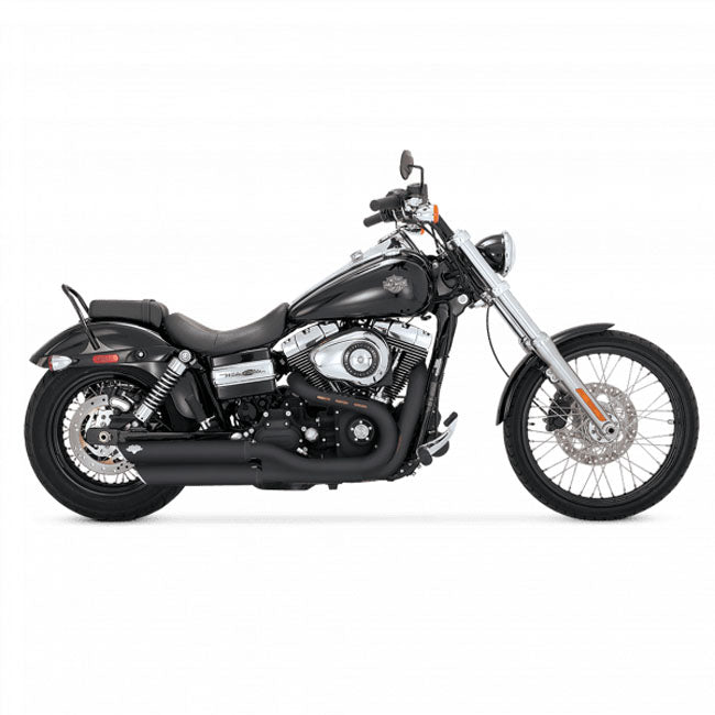 Vance & Hines Slip-On Twin Slash 3, Black - 18+ Softail Exhaust Slip-Ons And Mufflers Vance & Hines
