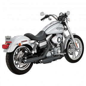 Vance & Hines Slip-On Twin Slash 3, Black - 18+ Softail Exhaust Slip-Ons And Mufflers Vance & Hines