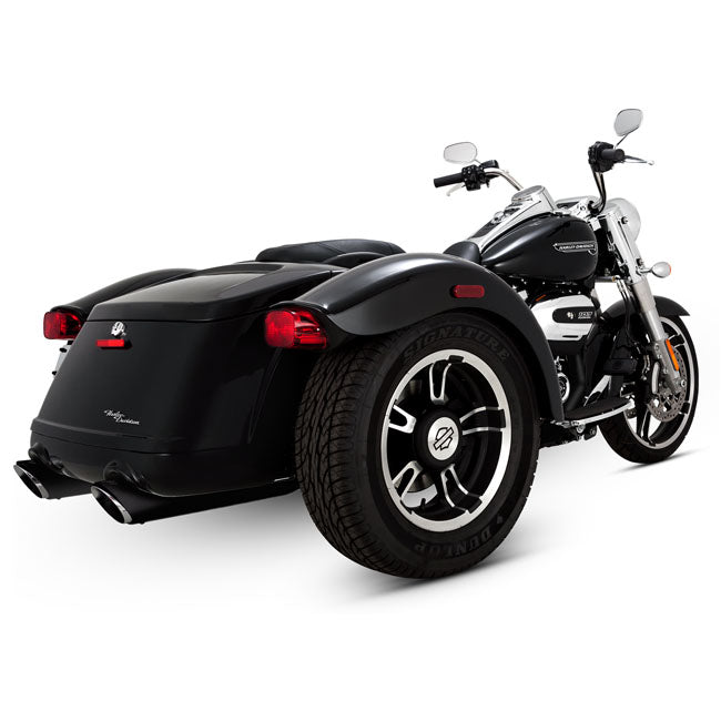 Vance & Hines Slip On Twin Slash Round, Black - 17+ Trike Exhaust Slip-Ons And Mufflers Vance & Hines