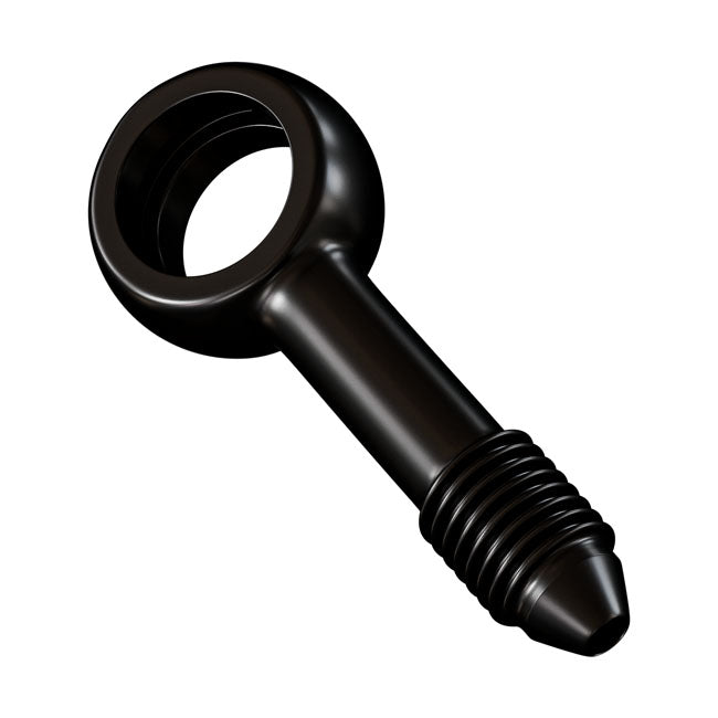 Goodridge, Slimline banjo fitting 7/16" straight 11mm. Black BANJO BOLTS Goodridge