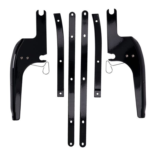 Windshield mounting bracket FLHR. Black Windshield mount kits Mcs