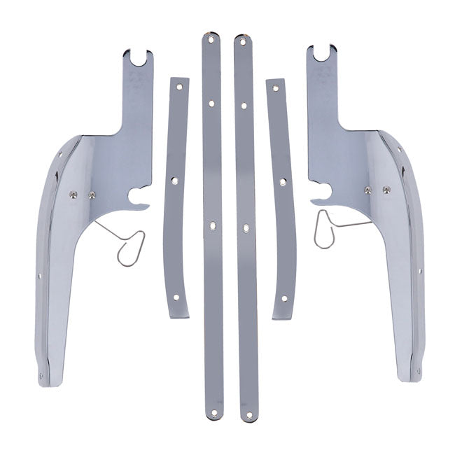 Windshield mounting bracket FLHR. Chrome Windshield mount kits Mcs