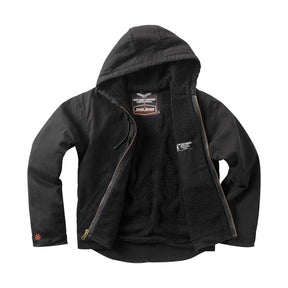 West Coast Choppers Sherpa Lined Canvas Workjacket - Black Jackets Male West Coast Choppers
