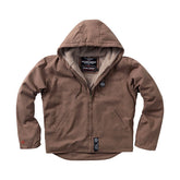 West Coast Choppers "Frontier" Sherpa Lined Canvas Workjacket - Brown Jackets Male West Coast Choppers S