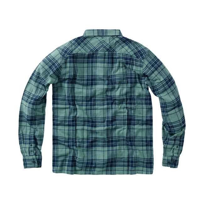Rigid Flannel Shirt - Green & Navy Shirt West Coast Choppers