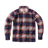 West Coast Choppers Rigid Flannel Shirt - Orange & Brown Shirt West Coast Choppers S