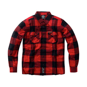 West Coast Choppers Rigid Flannel Shirt - Red & Black Shirts West Coast Choppers S