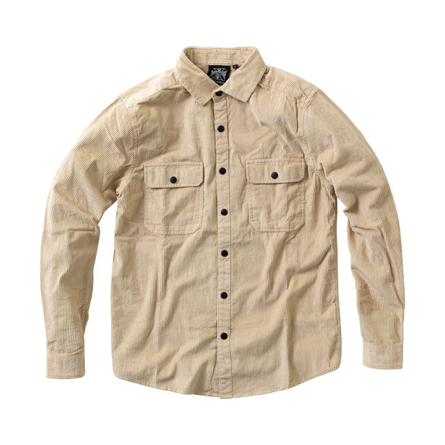 West Coast Choppers "Hill Country" Cord Shirt - Sand Shirts West Coast Choppers