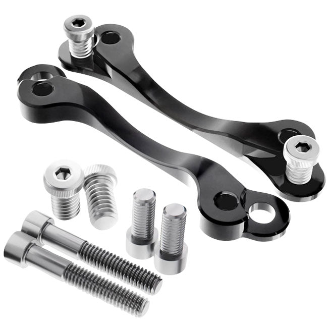 KR8 Fender Adapter Brackets, Black - 24+ Road Glide Front Fender Kraus Motor Co.