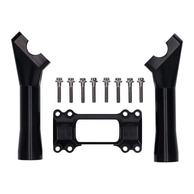 Indian Larry Motorcycles 6" Brooklyn Brawler Risers, Black - Milwaukee 8 Risers Indian Larry Motorcycles