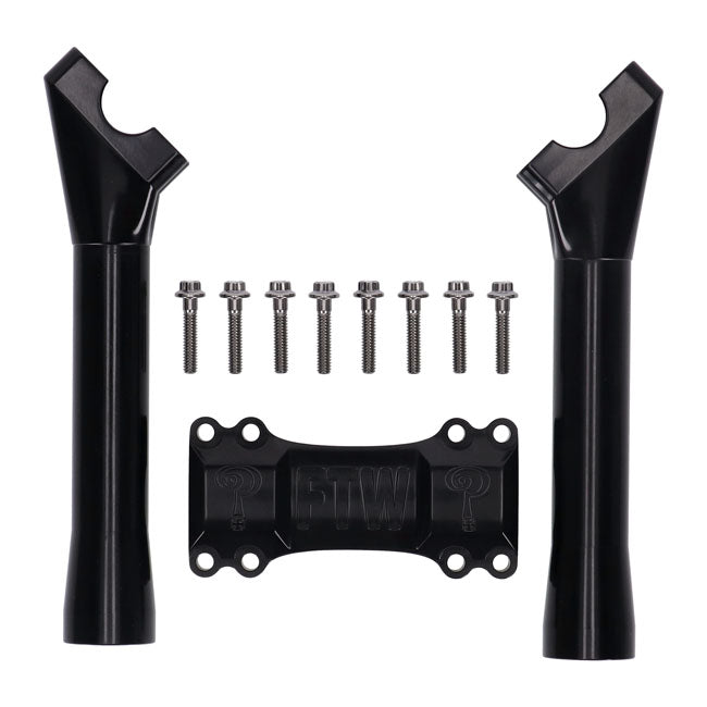 Indian Larry Motorcycles 8" Brooklyn Brawler Risers, Black Risers Indian Larry Motorcycles