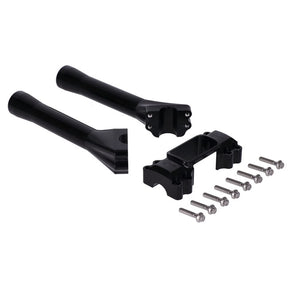 Indian Larry Motorcycles 8" Brooklyn Brawler Risers, Black - Milwaukee 8 Risers Indian Larry Motorcycles