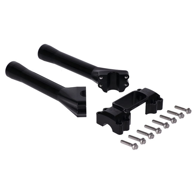 Indian Larry Motorcycles 8" Brooklyn Brawler Risers, Black - Milwaukee 8 Risers Indian Larry Motorcycles