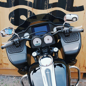 Indian Larry Motorcycles 10" BK Brawler Kit, Black - 15-23 Road Glide Riser And Speedo Top Clamp Set Indian Larry Motorcycles