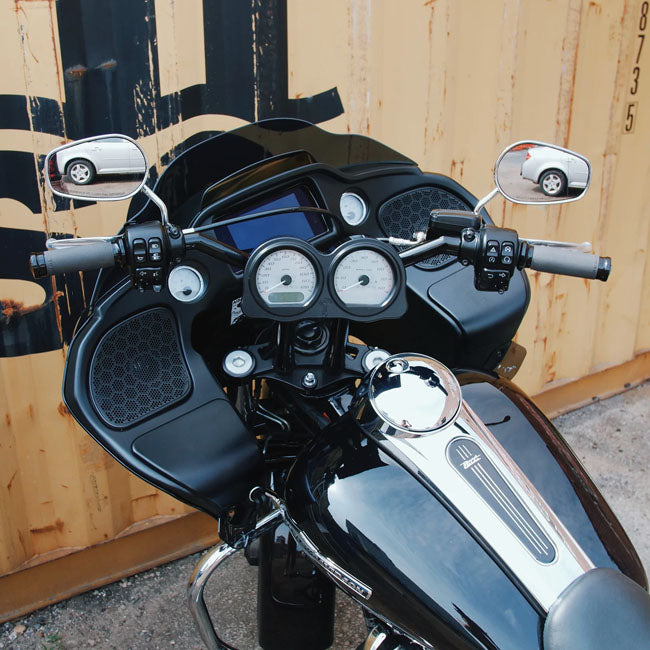 Indian Larry Motorcycles 10" BK Brawler Kit, Black - 15-23 Road Glide Riser And Speedo Top Clamp Set Indian Larry Motorcycles