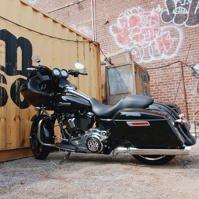 Indian Larry Motorcycles 10" BK Brawler Kit, Black - 15-23 Road Glide Riser And Speedo Top Clamp Set Indian Larry Motorcycles