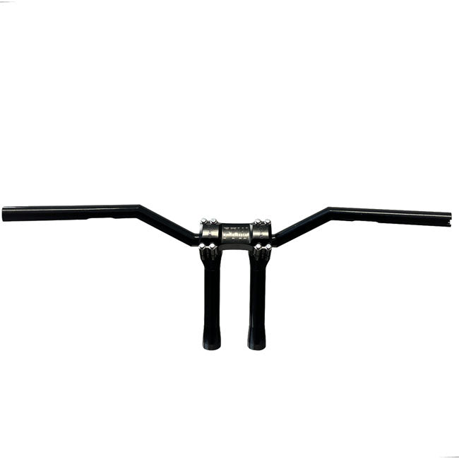Indian Larry Motorcycles 3" Brooklyn Brawler Gloss Black Handlebars, Gloss Black - 08-24 Throttle By Wire Handlebars Indian Larry Motorcycles