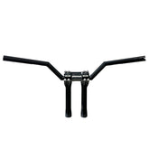Indian Larry Motorcycles 4" Brooklyn Brawler Gloss Black Handlebars, Gloss Black - 08-24 Throttle By Wire Handlebars Indian Larry Motorcycles
