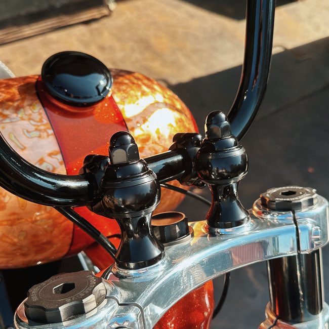 Indian Larry Motorcycles 2" Throwback Risers, Black Risers Indian Larry Motorcycles