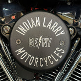 Indian Larry Motorcycles BK/NY Air Cleaner Cover, Matte Black & Aluminium - S&S Stealth air cleaner kit Air Cleaner Cover Indian Larry Motorcycles