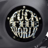 Indian Larry Motorcycles FTW Derby Cover, Gloss Black & Aluminum - 18+ Softail Derby Cover Indian Larry Motorcycles