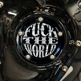 Indian Larry Motorcycles FTW Logo 5 Hole Point Cover, Gloss Black - Twin Cam & Milwaukee 8 Point Covers Indian Larry Motorcycles