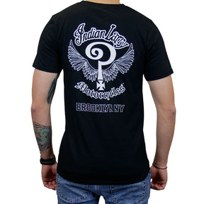 "John'S" T-Shirt - Black T-Shirt Indian Larry Motorcycles