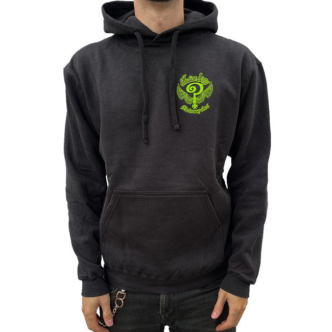 "Slime Logo" Hoodie - Black Hoodie Indian Larry Motorcycles