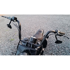Fehling, 1 1/4" Fat Apehanger. 3 Hole. 25cm High. Black Handlebars Fehling Crc