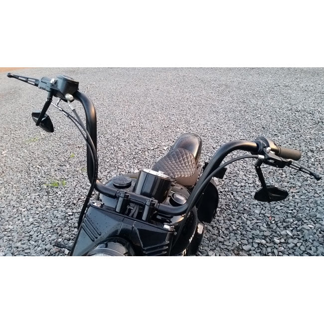 Fehling, 1 1/4" Fat Apehanger. 3 Hole. 25cm High. Black Handlebars Fehling Crc
