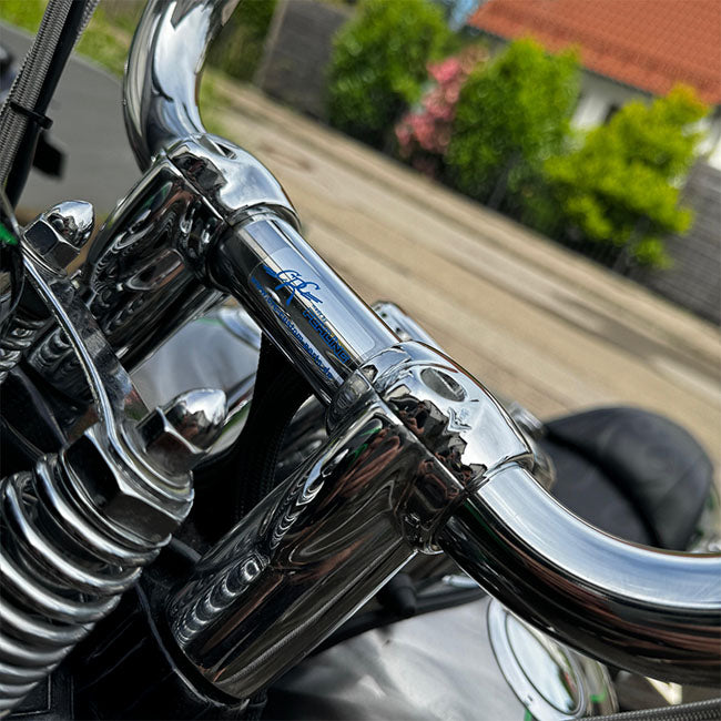 Fehling, 1 1/4" Fat Apehanger. 3 Hole. 31cm High. Chrome Handlebars Fehling Crc
