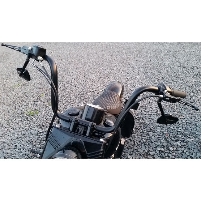 Fehling, 1 1/4" Fat Apehanger. 3 Hole. 31cm High. Black Handlebars Fehling Crc