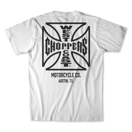 WCC OG ATX T-Shirt, White T-Shirt West Coast Choppers