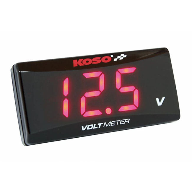 KOSO, Super-Slim digital volt meter. Red digits Koso
